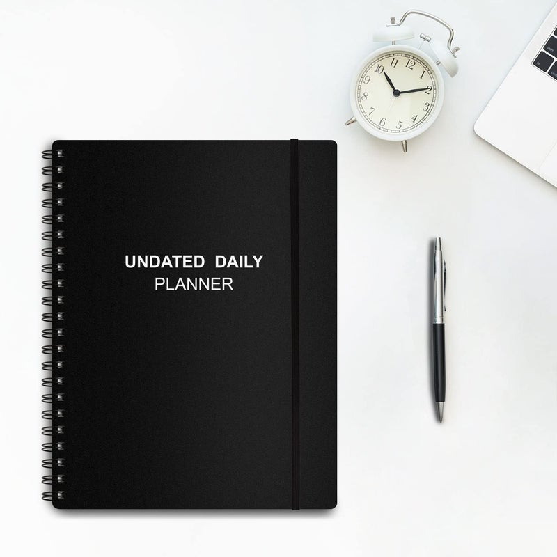 Tiankool Undated Daily Planner - Undated Planner with Hourly Schedules  Action Items and Follow-up  A4 Daily Organizer Notebook to Increase Productivity  Appointment Book for Time Management  8.5 ? 11 Inch - Image 4